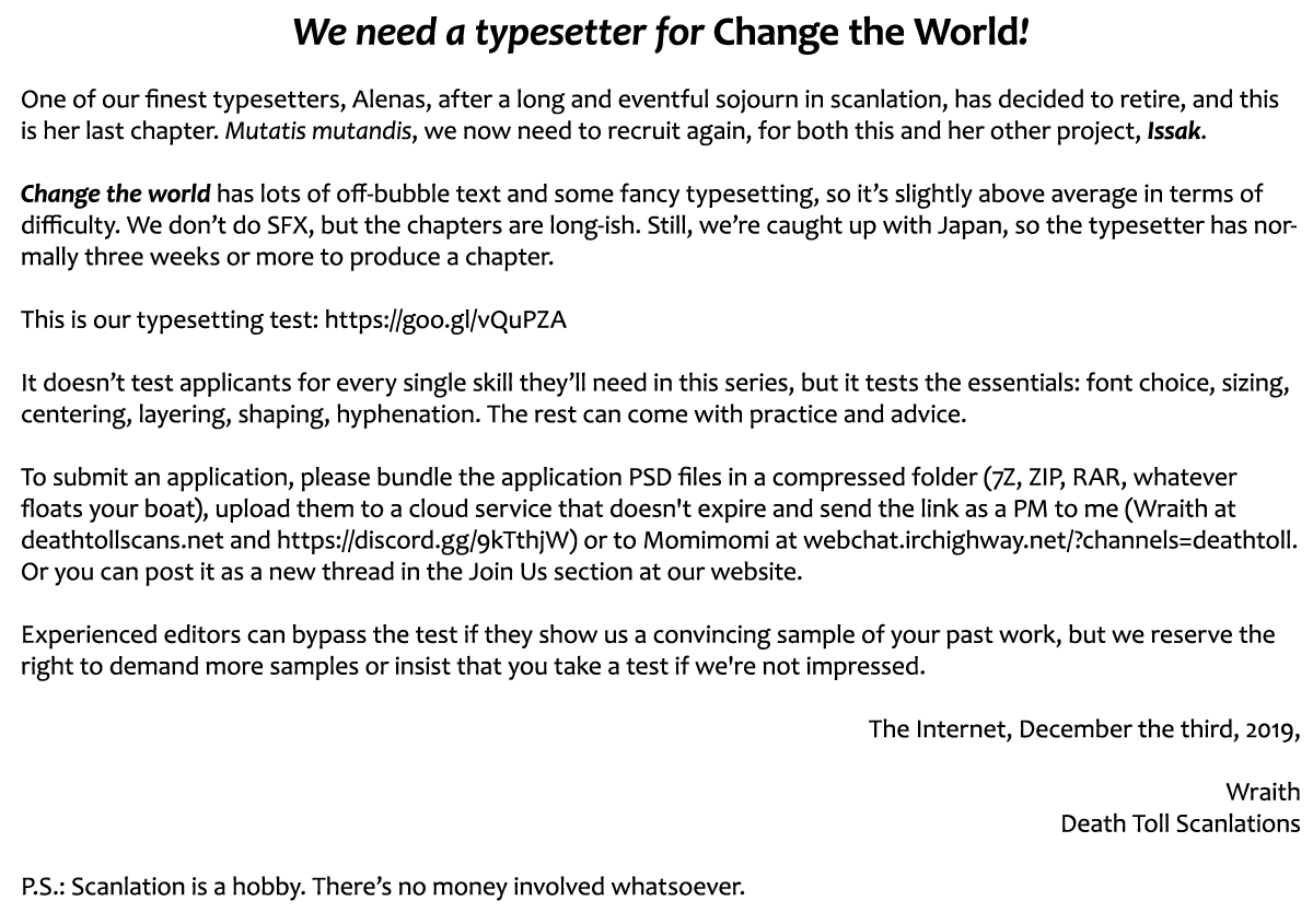 Read Change the World EN Manga Online