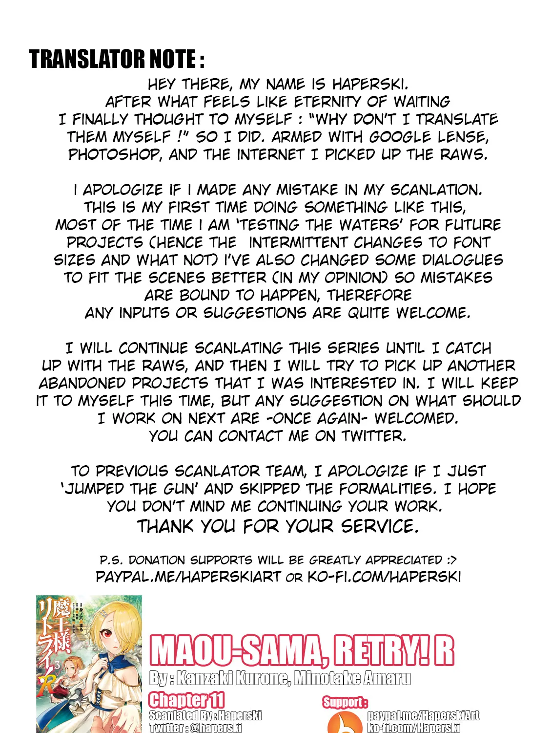 Read Maou-sama, Retry! R EN Manga Online