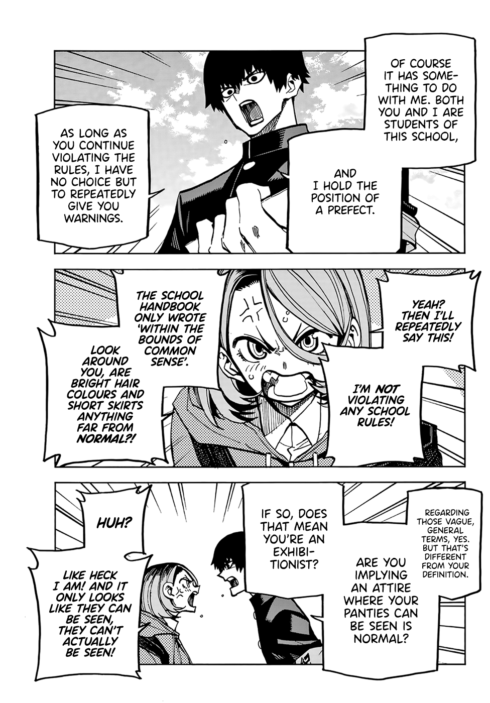 Read The Story Between a Dumb Prefect and a High School Girl with an Inappropriate Skirt Length EN Manga Online
