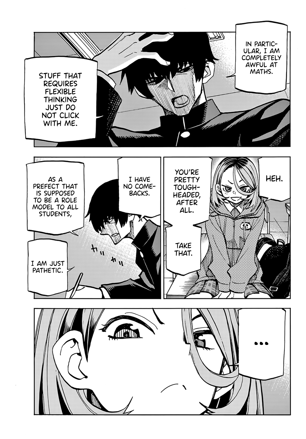 Read The Story Between a Dumb Prefect and a High School Girl with an Inappropriate Skirt Length EN Manga Online