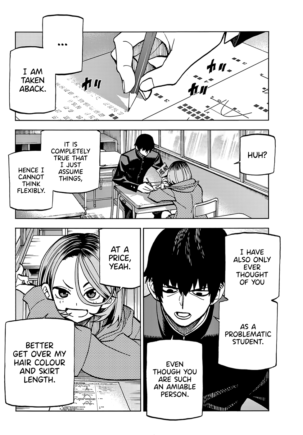 Read The Story Between a Dumb Prefect and a High School Girl with an Inappropriate Skirt Length EN Manga Online