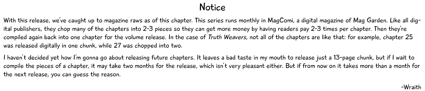 Read Truth Weavers EN Manga Online