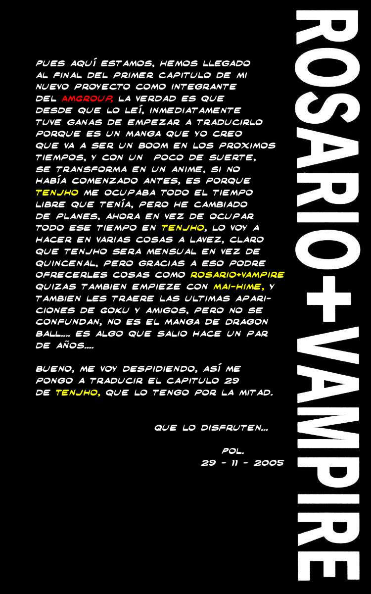 Read Rosario + Vampire ES Manga Online