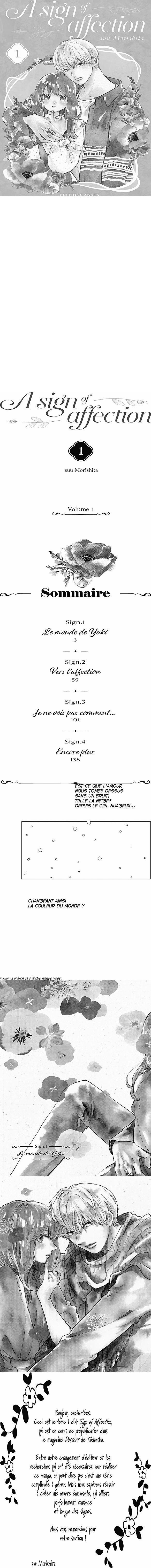 Read A Sign of Affection FR Manga Online