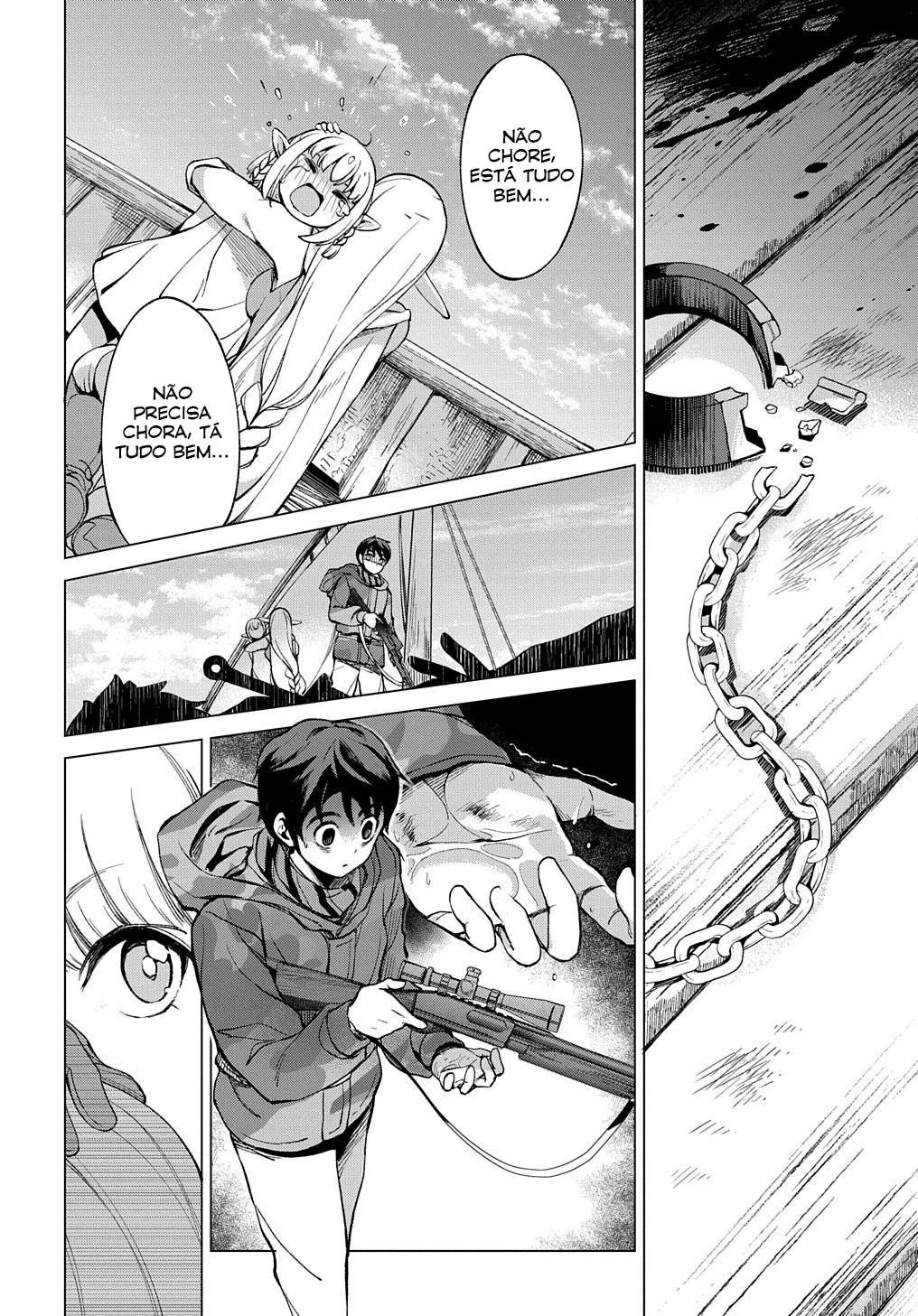 Read Hokkaido no Geneki Hunter ga Isekai ni Hourikoma Rete Mita Elf Yome to Meguru Isekai Shuryou Life (PT-BR) PT Manga Online