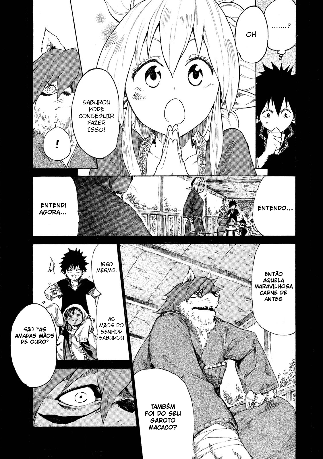 Read Mazumeshi Elf to Yuubokugurashi (PT-BR) PT Manga Online