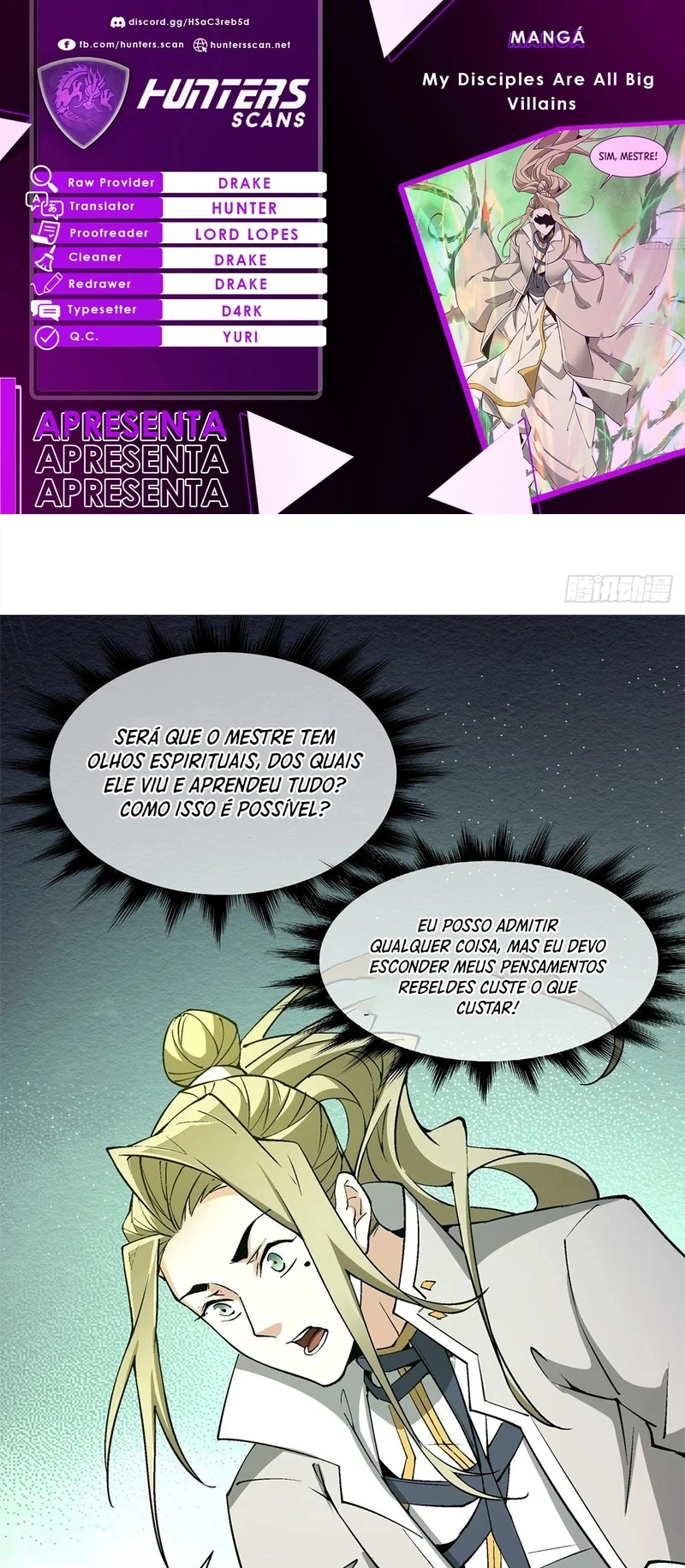 Read Meus Discípulos São Todos Grandes Vilões (PT-BR) PT Manga Online